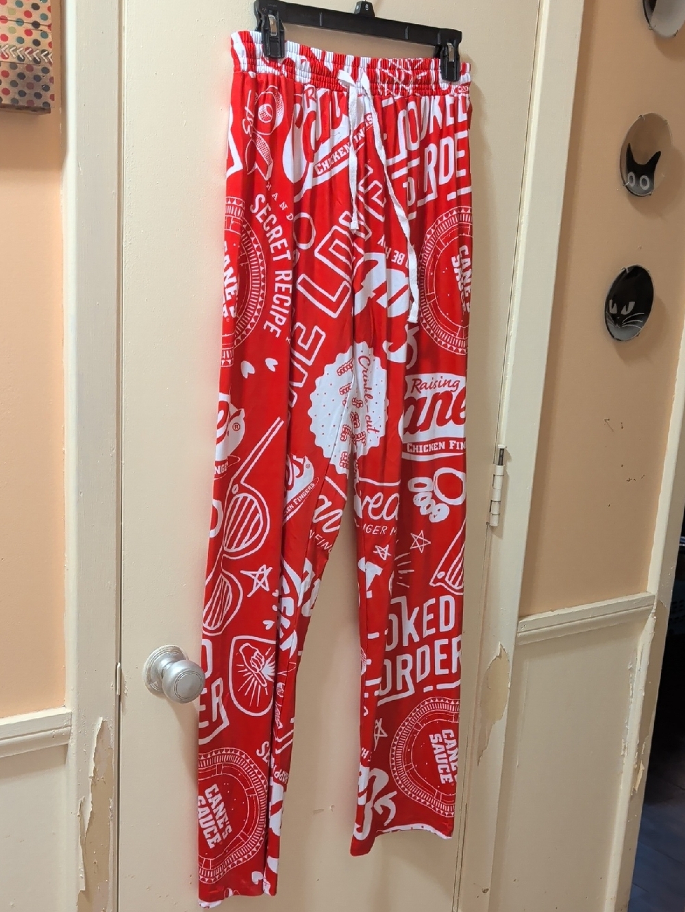 Raising Cane's Red & White Graphic Lounge Pants